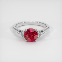 1.51 Ct. Purplish Red Ruby Ring, 10K White Gold 1