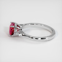 1.51 Ct. Purplish Red Ruby Ring, 10K White Gold 4