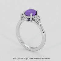 1.86 Ct. Purple Sapphire Ring, 10K White Gold 2