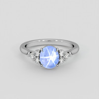 2.11 Ct. Blue Sapphire Ring, 10K White Gold 1