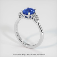 1.61 Ct. Sapphire Ring, 14K White Gold 2