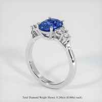 1.97 Ct. Sapphire Ring, 14K White Gold 2