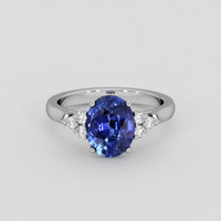 2.50 Ct. Blue Sapphire Ring, 14K White Gold 1