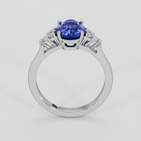 2.50 Ct. Blue Sapphire Ring, 14K White Gold 3