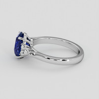 2.50 Ct. Blue Sapphire Ring, 14K White Gold 4