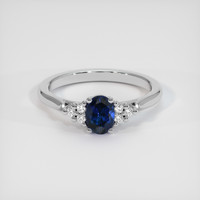 0.98 Ct. Sapphire Ring, 14K White Gold 1