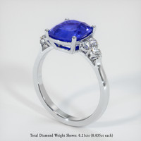 2.24 Ct. Sapphire Ring, 14K White Gold 2