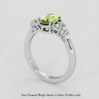 1.41 Ct. Alexandrite Ring, 14K White Gold 2