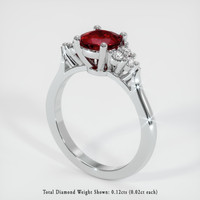 Ruby Ring 1.08 Ct., 14K White Gold Preview