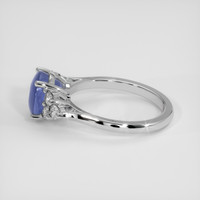 6.36 Ct. Blue Sapphire Ring, 14K White Gold 4