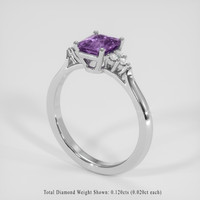 1.60 Ct. Purple Sapphire Ring, 14K White Gold 2