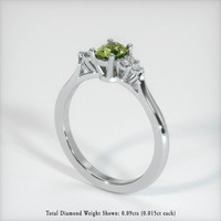 0.67 Ct. Sapphire Ring, 14K White Gold 2