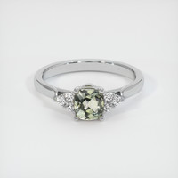 0.53 Ct. Sapphire Ring, 14K White Gold 1
