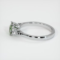 0.89 Ct. Green Sapphire Ring, 14K White Gold 4