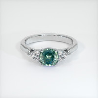 0.82 Ct. Sapphire Ring, 14K White Gold 1