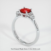 Ruby Ring 0.89 Ct. 14K White Gold Preview