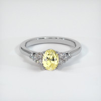 1.07 Ct. Yellow Sapphire Ring, 14K White Gold 1