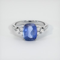 2.76 Ct. Sapphire Ring, 18K White Gold 1
