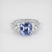 5.69 Ct. Color Change Sapphire Ring, 18K White Gold 1