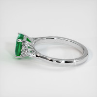 1.40 Ct. Emerald Ring, 18K White Gold 4