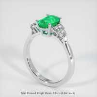 Emerald Ring 1.11 Ct. 18K White Gold Preview