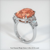 28.85 Ct. Sapphire Ring, 18K White Gold 2