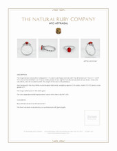Ruby Ring 1.13 Ct. 18K White Gold Appraisal