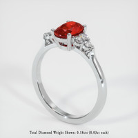 Ruby Ring 1.13 Ct. 18K White Gold Preview