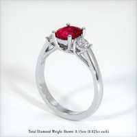 1.62 Ct. Ruby Ring, 18K White Gold 2