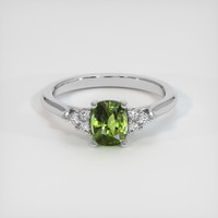 1.20 Ct. Sapphire Ring, 18K White Gold 1