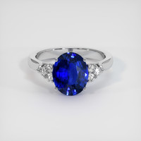 3.07 Ct. Sapphire Ring, 18K White Gold 1