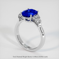 3.07 Ct. Sapphire Ring, 18K White Gold 2