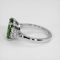 5.09 Ct. Green Sapphire Ring, 18K White Gold 4