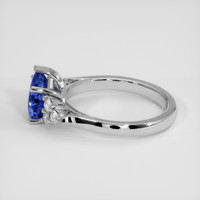 2.05 Ct. Blue Sapphire Ring, 18K White Gold 4