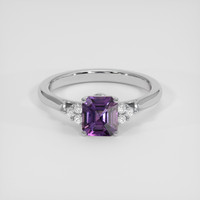 1.60 Ct. Purple Sapphire Ring, 18K White Gold 1