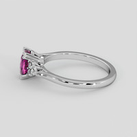 1.50 Ct. Pinkish Purple Sapphire Ring, 18K White Gold 4