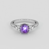 1.86 Ct. Purple Sapphire Ring, 18K White Gold 1