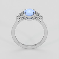 2.11 Ct. Blue Sapphire Ring, 18K White Gold 3