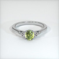 0.67 Ct. Sapphire Ring, 18K White Gold 1
