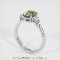 1.33 Ct. Sapphire Ring, 18K White Gold 2