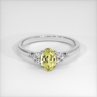 0.41 Ct. Sapphire Ring, 18K White Gold 1