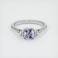 1.34 Ct. Purple Sapphire Ring, 18K White Gold 1