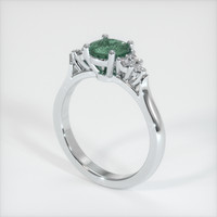 0.82 Ct. Sapphire Ring, 18K White Gold 2