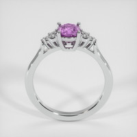 1.03 Ct. Pinkish Purple Sapphire Ring, 18K White Gold 3