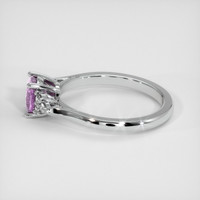 1.03 Ct. Pinkish Purple Sapphire Ring, 18K White Gold 4