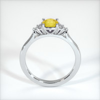 0.90 Ct. Yellow Sapphire Ring, 18K White Gold 3