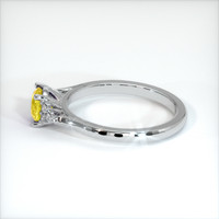 0.90 Ct. Yellow Sapphire Ring, 18K White Gold 4