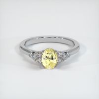 1.07 Ct. Sapphire Ring, 18K White Gold 1