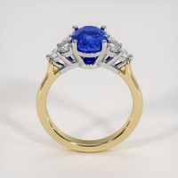 4.04 Ct. Blue Sapphire Ring, 14K White & Yellow 3
