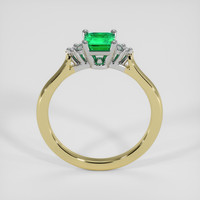 0.52 Ct. Emerald Ring, 18K White & Yellow 3